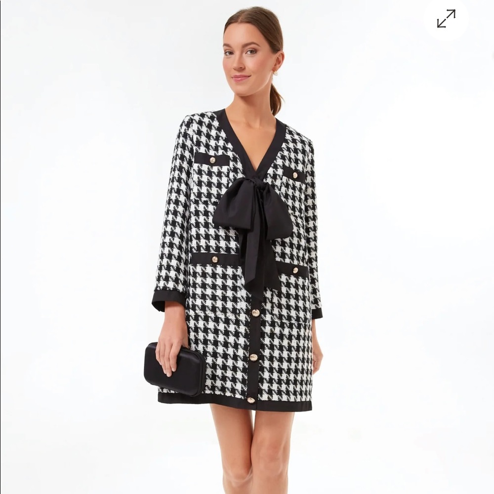 Tuckernuck Pomander Place Coco Tweed Bow Dress XS